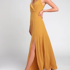 Lulu’s Mustard Yellow Maxi Dress 🌻